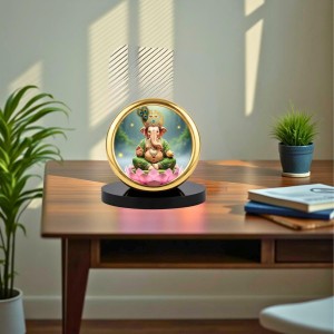 Car Desk/Table Top Lord Ganesha Metal Golden Photo Stand 2x2 Inches, Compact & Stylish Spiritual Display for Car, Home & Office (Pack of 1) (F18823) Car Desk/Table Top Lord Ganesha Metal Golden Photo Stand 2x2 Inches, Compact & Stylish Spiritual Display for Car, Home & Office (Pack of 1) (F18823)