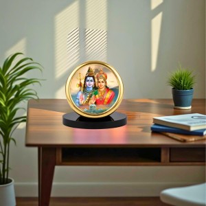 Car Desk/Table Top Lord Shiva and Parvathi Metal Golden Photo Stand 2x2 Inches, Compact & Stylish Spiritual Display for Car, Home & Office (Pack of 1) (F18489) Car Desk/Table Top Lord Shiva and Parvathi Metal Golden Photo Stand 2x2 Inches, Compact & Stylish Spiritual Display for Car, Home & Office (Pack of 1) (F18489)
