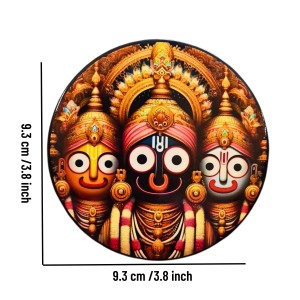 Stainless Steel Round Jagannath Balabhadra Subhadra Fridge Magnet | Devotional & Decorative Refrigerator Magnet for Home & Office | Pack of 6 Stainless Steel Round Jagannath Balabhadra Subhadra Fridge Magnet | Devotional & Decorative Refrigerator Magnet for Home & Office | Pack of 6
