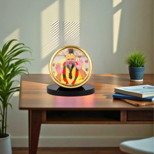 Car Desk/Table Top Premanand Govind Sharan Metal Golden Photo Stand 2x2 Inches, Compact & Stylish Spiritual Display for Car, Home & Office (Pack of 1) (F18436) Car Desk/Table Top Premanand Govind Sharan Metal Golden Photo Stand 2x2 Inches, Compact & Stylish Spiritual Display for Car, Home & Office (Pack of 1) (F18436)