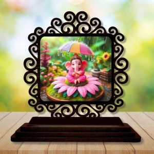 Car Desk/Table Top Lord Ganesha Wooden Showpiece 3x4 Inches, Compact & Stylish Spiritual Display for Car, Home & Office (Pack of 1) (F19872) Car Desk/Table Top Lord Ganesha Wooden Showpiece 3x4 Inches, Compact & Stylish Spiritual Display for Car, Home & Office (Pack of 1) (F19872)