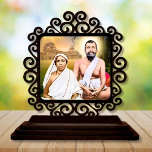 Car Desk/Table Top Sarada Maa and Ramakrishna Paramahamsa Wooden Showpiece 3x4 Inches, Compact & Stylish Spiritual Display for Car, Home & Office (Pack of 1) (F19790) Car Desk/Table Top Sarada Maa and Ramakrishna Paramahamsa Wooden Showpiece 3x4 Inches, Compact & Stylish Spiritual Display for Car, Home & Office (Pack of 1) (F19790)