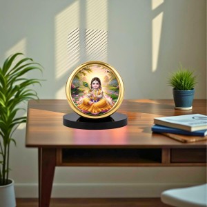 Car Desk/Table Top Radha Metal Golden Photo Stand 2x2 Inches, Compact & Stylish Spiritual Display for Car, Home & Office (Pack of 1) (F18644) Car Desk/Table Top Radha Metal Golden Photo Stand 2x2 Inches, Compact & Stylish Spiritual Display for Car, Home & Office (Pack of 1) (F18644)