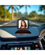 Car Desk/Table Top Paramahamsa Yogananada Wooden Showpiece 3x4 Inches, Compact & Stylish Spiritual Display for Car, Home & Office (Pack of 1) (F19900)