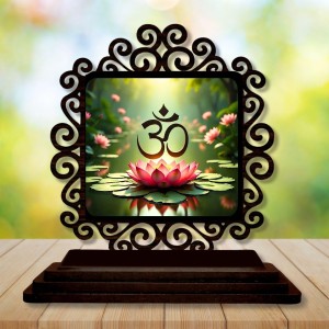 Car Desk/Table Top Omm Symbol Wooden Showpiece 3x4 Inches, Compact & Stylish Spiritual Display for Car, Home & Office (Pack of 1) (F19861) Car Desk/Table Top Omm Symbol Wooden Showpiece 3x4 Inches, Compact & Stylish Spiritual Display for Car, Home & Office (Pack of 1) (F19861)