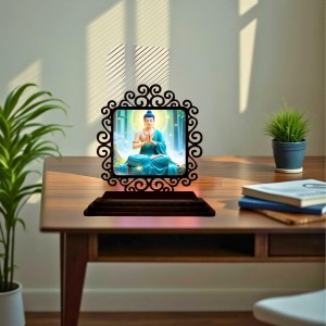 Car Desk/Table Top Lord Buddha Wooden Showpiece 3x4 Inches, Compact & Stylish Spiritual Display for Car, Home & Office (Pack of 1) (F20036) Car Desk/Table Top Lord Buddha Wooden Showpiece 3x4 Inches, Compact & Stylish Spiritual Display for Car, Home & Office (Pack of 1) (F20036)