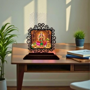 Car Desk/Table Top Goddess Lakshmi Wooden Showpiece 3x4 Inches, Compact & Stylish Spiritual Display for Car, Home & Office (Pack of 1) (F19831) Car Desk/Table Top Goddess Lakshmi Wooden Showpiece 3x4 Inches, Compact & Stylish Spiritual Display for Car, Home & Office (Pack of 1) (F19831)