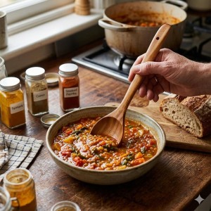 Wooden Kitchen Utensils Set of 3 – Teak Wood Spoon, Spatula & Masher | Non-Stick Safe Cooking Tools | Heat Resistant, Durable & Eco-Friendly Cooking Set for Home Kitchen Wooden Kitchen Utensils Set of 3 – Teak Wood Spoon, Spatula & Masher | Non-Stick Safe Cooking Tools | Heat Resistant, Durable & Eco-Friendly Cooking Set for Home Kitchen