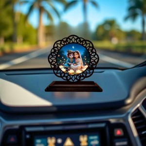 Car Desk/Table Top Cute Little Radha Krishna Wooden Showpiece 3x4 Inches, Compact & Stylish Spiritual Display for Car, Home & Office (Pack of 1) (F21219) Car Desk/Table Top Cute Little Radha Krishna Wooden Showpiece 3x4 Inches, Compact & Stylish Spiritual Display for Car, Home & Office (Pack of 1) (F21219)