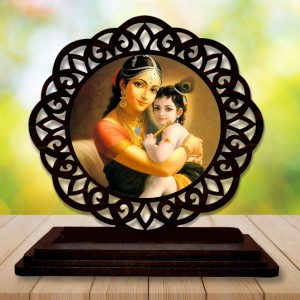 Car Desk/Table Top Lord Krishna with Yashodha Wooden Showpiece 3x4 Inches, Compact & Stylish Spiritual Display for Car, Home & Office (Pack of 1) (F19561) Car Desk/Table Top Lord Krishna with Yashodha Wooden Showpiece 3x4 Inches, Compact & Stylish Spiritual Display for Car, Home & Office (Pack of 1) (F19561)
