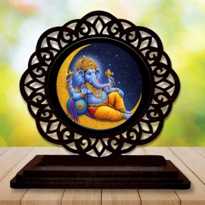 Car Desk/Table Top Lord Ganesha Wooden Showpiece 3x4 Inches, Compact & Stylish Spiritual Display for Car, Home & Office (Pack of 1) (F19743) Car Desk/Table Top Lord Ganesha Wooden Showpiece 3x4 Inches, Compact & Stylish Spiritual Display for Car, Home & Office (Pack of 1) (F19743)