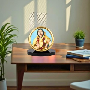 Car Desk/Table Top Shri Mataji Nirmala Devi Metal Golden Photo Stand 2x2 Inches, Compact & Stylish Spiritual Display for Car, Home & Office (Pack of 1) (F18539) Car Desk/Table Top Shri Mataji Nirmala Devi Metal Golden Photo Stand 2x2 Inches, Compact & Stylish Spiritual Display for Car, Home & Office (Pack of 1) (F18539)