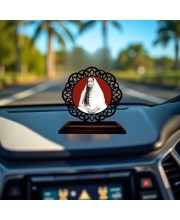 Car Desk/Table Top Saradha Maa Wooden Showpiece 3x4 Inches, Compact & Stylish Spiritual Display for Car, Home & Office (Pack of 1) (F19654)