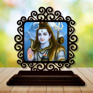 Car Desk/Table Top Lord Shiva Wooden Showpiece 3x4 Inches, Compact & Stylish Spiritual Display for Car, Home & Office (Pack of 1) (F19926) Car Desk/Table Top Lord Shiva Wooden Showpiece 3x4 Inches, Compact & Stylish Spiritual Display for Car, Home & Office (Pack of 1) (F19926)