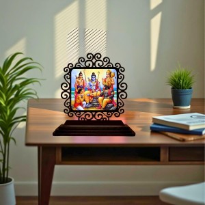 Car Desk/Table Top Lord Rama and Lakshmana and Hanuman Wooden Showpiece 3x4 Inches, Compact & Stylish Spiritual Display for Car, Home & Office (Pack of 1) (F20015) Car Desk/Table Top Lord Rama and Lakshmana and Hanuman Wooden Showpiece 3x4 Inches, Compact & Stylish Spiritual Display for Car, Home & Office (Pack of 1) (F20015)