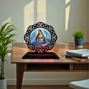 Car Desk/Table Top Beautiful Radha Wooden Showpiece 3x4 Inches, Compact & Stylish Spiritual Display for Car, Home & Office (Pack of 1) (F19649) Car Desk/Table Top Beautiful Radha Wooden Showpiece 3x4 Inches, Compact & Stylish Spiritual Display for Car, Home & Office (Pack of 1) (F19649)