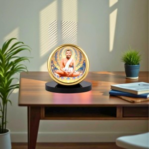 Car Desk/Table Top Ramakrishna Paramahamsa Metal Golden Photo Stand 2x2 Inches, Compact & Stylish Spiritual Display for Car, Home & Office (Pack of 1) (F18698) Car Desk/Table Top Ramakrishna Paramahamsa Metal Golden Photo Stand 2x2 Inches, Compact & Stylish Spiritual Display for Car, Home & Office (Pack of 1) (F18698)