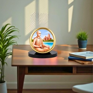 Car Desk/Table Top Chaitanya Mahaprabhu Metal Golden Photo Stand 2x2 Inches, Compact & Stylish Spiritual Display for Car, Home & Office (Pack of 1) (F18570) Car Desk/Table Top Chaitanya Mahaprabhu Metal Golden Photo Stand 2x2 Inches, Compact & Stylish Spiritual Display for Car, Home & Office (Pack of 1) (F18570)