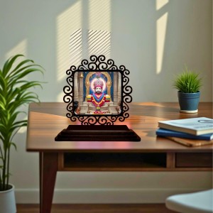 Car Desk/Table Top Khatu Shyam Wooden Showpiece 3x4 Inches, Compact & Stylish Spiritual Display for Car, Home & Office (Pack of 1) (F19919) Car Desk/Table Top Khatu Shyam Wooden Showpiece 3x4 Inches, Compact & Stylish Spiritual Display for Car, Home & Office (Pack of 1) (F19919)