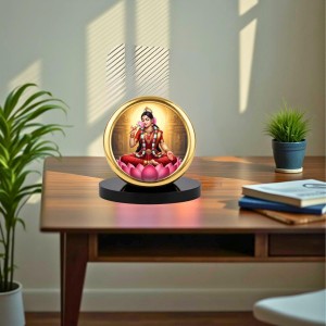 Car Desk/Table Top Radha Metal Golden Photo Stand 2x2 Inches, Compact & Stylish Spiritual Display for Car, Home & Office (Pack of 1) (F18648) Car Desk/Table Top Radha Metal Golden Photo Stand 2x2 Inches, Compact & Stylish Spiritual Display for Car, Home & Office (Pack of 1) (F18648)