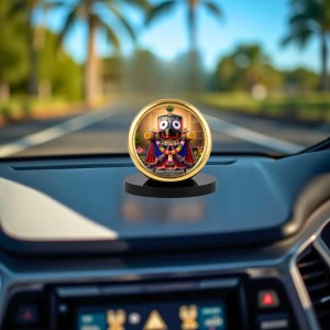 Car Desk/Table Top Lord Jagannath Metal Golden Photo Stand 2x2 Inches, Compact & Stylish Spiritual Display for Car, Home & Office (Pack of 1) (F18748) Car Desk/Table Top Lord Jagannath Metal Golden Photo Stand 2x2 Inches, Compact & Stylish Spiritual Display for Car, Home & Office (Pack of 1) (F18748)