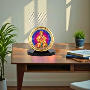 Car Desk/Table Top Lord Hanuman Metal Golden Photo Stand 2x2 Inches, Compact & Stylish Spiritual Display for Car, Home & Office (Pack of 1) (F18446) Car Desk/Table Top Lord Hanuman Metal Golden Photo Stand 2x2 Inches, Compact & Stylish Spiritual Display for Car, Home & Office (Pack of 1) (F18446)