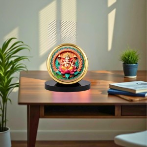 Car Desk/Table Top Lord Ganesha Metal Golden Photo Stand 2x2 Inches, Compact & Stylish Spiritual Display for Car, Home & Office (Pack of 1) (F18895) Car Desk/Table Top Lord Ganesha Metal Golden Photo Stand 2x2 Inches, Compact & Stylish Spiritual Display for Car, Home & Office (Pack of 1) (F18895)