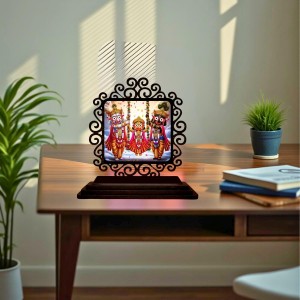 Car Desk/Table Top Lord Jagannath Wooden Showpiece 3x4 Inches, Compact & Stylish Spiritual Display for Car, Home & Office (Pack of 1) (F20037) Car Desk/Table Top Lord Jagannath Wooden Showpiece 3x4 Inches, Compact & Stylish Spiritual Display for Car, Home & Office (Pack of 1) (F20037)