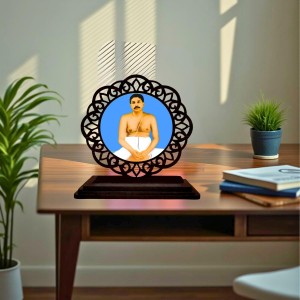 Car Desk/Table Top Anukulchandra Chakravarty Wooden Showpiece 3x4 Inches, Compact & Stylish Spiritual Display for Car, Home & Office (Pack of 1) (F19706) Car Desk/Table Top Anukulchandra Chakravarty Wooden Showpiece 3x4 Inches, Compact & Stylish Spiritual Display for Car, Home & Office (Pack of 1) (F19706)