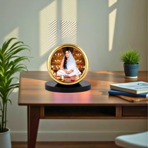 Car Desk/Table Top Sarada Ma Metal Golden Photo Stand 2x2 Inches, Compact & Stylish Spiritual Display for Car, Home & Office (Pack of 1) (F18693) Car Desk/Table Top Sarada Ma Metal Golden Photo Stand 2x2 Inches, Compact & Stylish Spiritual Display for Car, Home & Office (Pack of 1) (F18693)