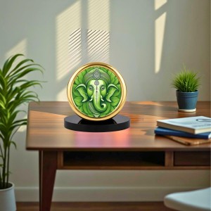 Car Desk/Table Top Lord Ganesha Metal Golden Photo Stand 2x2 Inches, Compact & Stylish Spiritual Display for Car, Home & Office (Pack of 1) (F18914) Car Desk/Table Top Lord Ganesha Metal Golden Photo Stand 2x2 Inches, Compact & Stylish Spiritual Display for Car, Home & Office (Pack of 1) (F18914)