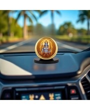 Car Desk/Table Top Lord Rama Metal Golden Photo Stand 2x2 Inches, Compact & Stylish Spiritual Display for Car, Home & Office (Pack of 1) (F18481)