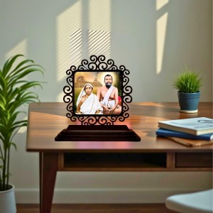Car Desk/Table Top Sarada Maa and Ramakrishna Paramahamsa Wooden Showpiece 3x4 Inches, Compact & Stylish Spiritual Display for Car, Home & Office (Pack of 1) (F19790) Car Desk/Table Top Sarada Maa and Ramakrishna Paramahamsa Wooden Showpiece 3x4 Inches, Compact & Stylish Spiritual Display for Car, Home & Office (Pack of 1) (F19790)