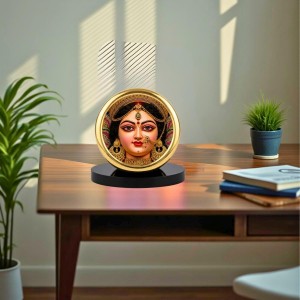 Car Desk/Table Top Maa Durga Metal Golden Photo Stand 2x2 Inches, Compact & Stylish Spiritual Display for Car, Home & Office (Pack of 1) (F18499) Car Desk/Table Top Maa Durga Metal Golden Photo Stand 2x2 Inches, Compact & Stylish Spiritual Display for Car, Home & Office (Pack of 1) (F18499)