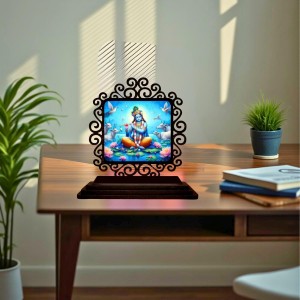 Car Desk/Table Top Lord Krishna Wooden Showpiece 3x4 Inches, Compact & Stylish Spiritual Display for Car, Home & Office (Pack of 1) (F20014) Car Desk/Table Top Lord Krishna Wooden Showpiece 3x4 Inches, Compact & Stylish Spiritual Display for Car, Home & Office (Pack of 1) (F20014)