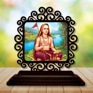 Car Desk/Table Top Adhi Shankaracharya Wooden Showpiece 3x4 Inches, Compact & Stylish Spiritual Display for Car, Home & Office (Pack of 1) (F19779) Car Desk/Table Top Adhi Shankaracharya Wooden Showpiece 3x4 Inches, Compact & Stylish Spiritual Display for Car, Home & Office (Pack of 1) (F19779)