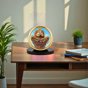 Car Desk/Table Top Lord Jagannath Metal Golden Photo Stand 2x2 Inches, Compact & Stylish Spiritual Display for Car, Home & Office (Pack of 1) (F18754) Car Desk/Table Top Lord Jagannath Metal Golden Photo Stand 2x2 Inches, Compact & Stylish Spiritual Display for Car, Home & Office (Pack of 1) (F18754)