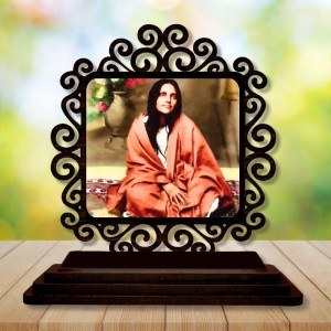 Car Desk/Table Top Sarada Maa Wooden Showpiece 3x4 Inches, Compact & Stylish Spiritual Display for Car, Home & Office (Pack of 1) (F19960) Car Desk/Table Top Sarada Maa Wooden Showpiece 3x4 Inches, Compact & Stylish Spiritual Display for Car, Home & Office (Pack of 1) (F19960)
