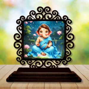 Car Desk/Table Top Lord Ganesha Wooden Showpiece 3x4 Inches, Compact & Stylish Spiritual Display for Car, Home & Office (Pack of 1) (F19884) Car Desk/Table Top Lord Ganesha Wooden Showpiece 3x4 Inches, Compact & Stylish Spiritual Display for Car, Home & Office (Pack of 1) (F19884)