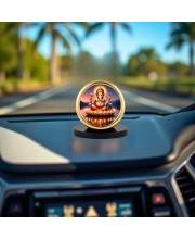 Car Desk/Table Top Lord Ganesha Metal Golden Photo Stand 2x2 Inches, Compact & Stylish Spiritual Display for Car, Home & Office (Pack of 1) (F18892)