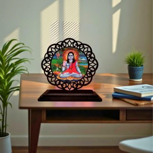 Car Desk/Table Top Guru Gorakhnath Ji Wooden Showpiece 3x4 Inches, Compact & Stylish Spiritual Display for Car, Home & Office (Pack of 1) (F19617) Car Desk/Table Top Guru Gorakhnath Ji Wooden Showpiece 3x4 Inches, Compact & Stylish Spiritual Display for Car, Home & Office (Pack of 1) (F19617)
