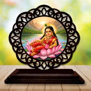 Car Desk/Table Top Little Radha Wooden Showpiece 3x4 Inches, Compact & Stylish Spiritual Display for Car, Home & Office (Pack of 1) (F19763) Car Desk/Table Top Little Radha Wooden Showpiece 3x4 Inches, Compact & Stylish Spiritual Display for Car, Home & Office (Pack of 1) (F19763)