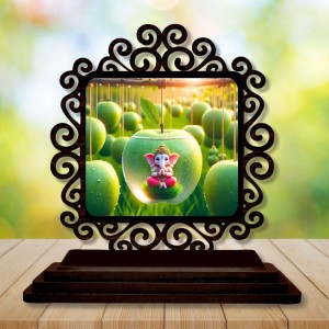 Car Desk/Table Top Lord Ganesha Wooden Showpiece 3x4 Inches, Compact & Stylish Spiritual Display for Car, Home & Office (Pack of 1) (F19874) Car Desk/Table Top Lord Ganesha Wooden Showpiece 3x4 Inches, Compact & Stylish Spiritual Display for Car, Home & Office (Pack of 1) (F19874)