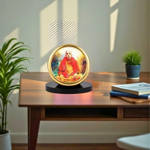 Car Desk/Table Top Srila Prabhupada Metal Golden Photo Stand 2x2 Inches, Compact & Stylish Spiritual Display for Car, Home & Office (Pack of 1) (F18468) Car Desk/Table Top Srila Prabhupada Metal Golden Photo Stand 2x2 Inches, Compact & Stylish Spiritual Display for Car, Home & Office (Pack of 1) (F18468)