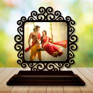 Car Desk/Table Top Radha Krishna Wooden Showpiece 3x4 Inches, Compact & Stylish Spiritual Display for Car, Home & Office (Pack of 1) (F19796) Car Desk/Table Top Radha Krishna Wooden Showpiece 3x4 Inches, Compact & Stylish Spiritual Display for Car, Home & Office (Pack of 1) (F19796)