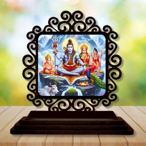 Car Desk/Table Top Lord Shiva and Parvathi Wooden Showpiece 3x4 Inches, Compact & Stylish Spiritual Display for Car, Home & Office (Pack of 1) (F20003) Car Desk/Table Top Lord Shiva and Parvathi Wooden Showpiece 3x4 Inches, Compact & Stylish Spiritual Display for Car, Home & Office (Pack of 1) (F20003)