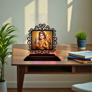 Car Desk/Table Top Lord Karthikeya Wooden Showpiece 3x4 Inches, Compact & Stylish Spiritual Display for Car, Home & Office (Pack of 1) (F19860) Car Desk/Table Top Lord Karthikeya Wooden Showpiece 3x4 Inches, Compact & Stylish Spiritual Display for Car, Home & Office (Pack of 1) (F19860)