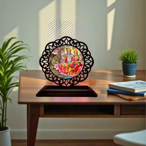 Car Desk/Table Top Lord Vishnu Laskhmi Wooden Showpiece 3x4 Inches, Compact & Stylish Spiritual Display for Car, Home & Office (Pack of 1) (F19650) Car Desk/Table Top Lord Vishnu Laskhmi Wooden Showpiece 3x4 Inches, Compact & Stylish Spiritual Display for Car, Home & Office (Pack of 1) (F19650)