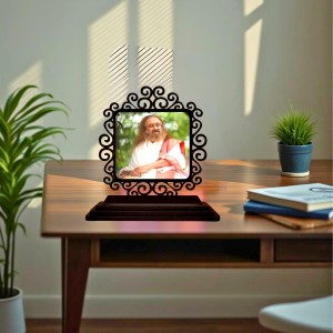 Car Desk/Table Top Sri Sri Ravi Shankar Wooden Showpiece 3x4 Inches, Compact & Stylish Spiritual Display for Car, Home & Office (Pack of 1) (F19920) Car Desk/Table Top Sri Sri Ravi Shankar Wooden Showpiece 3x4 Inches, Compact & Stylish Spiritual Display for Car, Home & Office (Pack of 1) (F19920)