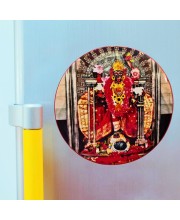 Stainless Steel Round Maa Kali Fridge Magnet | Devotional & Decorative Refrigerator Magnet for Home & Office | Pack of 2